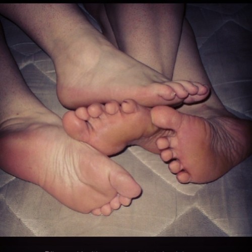 ctbackyardeliza: My #feet are on the right. My friend Riley is on the left. #feetish #footfetish #fo