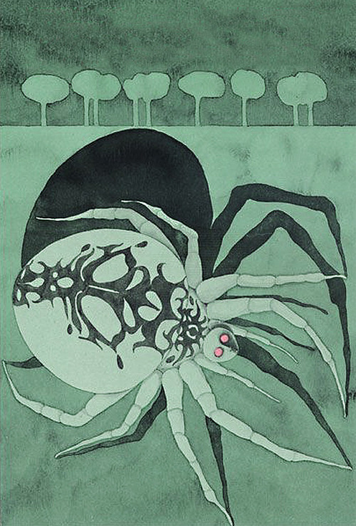 the-cinder-fields: Emanuel Schongut cover(detail) for The Night Spiders by John Lymington,  196