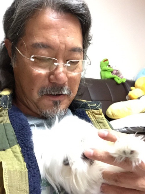 Papa Tuan With His Grandpuppy. 