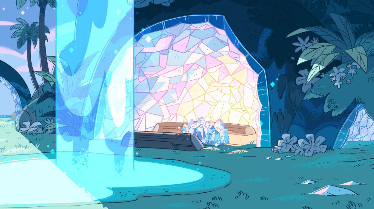 A selection of Backgrounds from the Steven Universe episode: Island Adventure Art