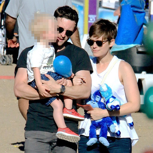 dailyjamiebell:    Jamie Bell and Kate Mara at the Malibu Chili Cook-Off with his son (September 7, 2015)  