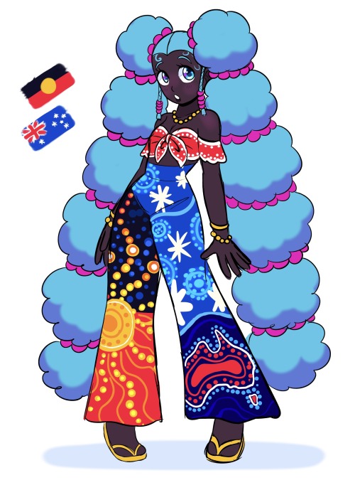 A Really Rough Sketch Of An Attempt At Making An Australian Miku Design