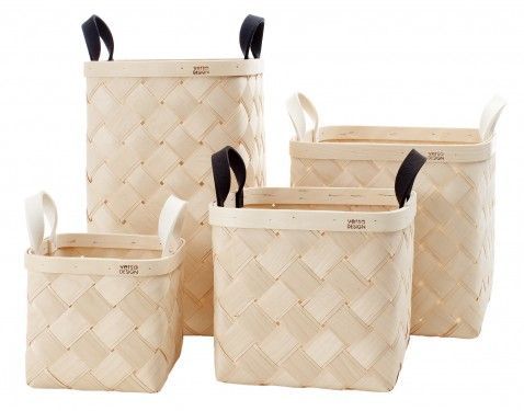 Birch Baskets with leather or felt handles
Verso Design