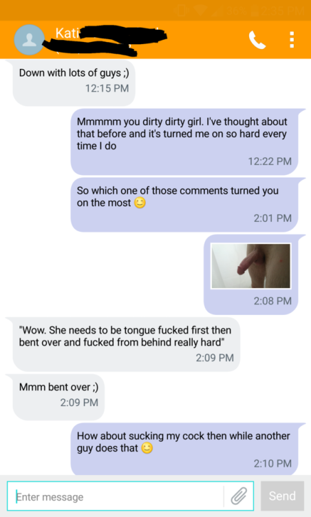 andyv1987: This was the conversation we had after I told her about all the comments on her pictures.