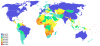 Percentage of people that could correctly name the countries in an online quiz
Source: Soulliard (reddit)
Soulliard:
“Here is the quiz in question: http://www.jetpunk.com/quizzes/how-many-countries-can-you-name.php
Obviously, this is non-scientific....