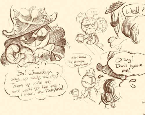 SaltPirate doodle compilation from Twitter.(I love drawing Pirate’s fluffy hair a bit too much&helli