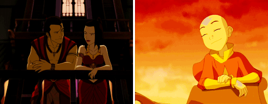 leiko-tomago:  every kiss in Avatar: The Last Airbender (in no particular order)