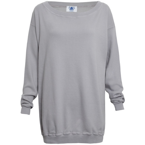 Speedway Oversize Sweat - Silver ❤ liked on Polyvore (see more oversized sweatshirts)