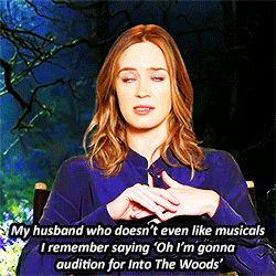 Emily Blunt talking about her husband, John Krasinski.