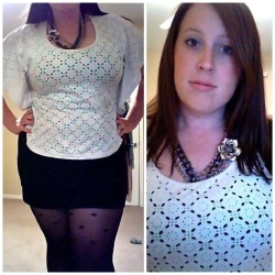 fuckyeahbodypositive:  http://mnilhas.tumblr.com/ Dress: target Top: forever 21 Tights: Vera Wang  &lt;3