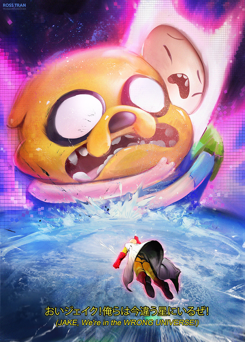 rossdraws:  Aftermath of my Adventure Time + One Punch Man Episode! Available in