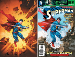 ilovecomiccovers:  Before &amp; After: Superman v3 #13 by Kenneth Rocafort. More ‘Before &amp; After’ covers.