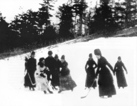 babbleismysuperpower:theletteraesc:lothruin:Ladies playing hockey in 1890. The woman in white is Lad