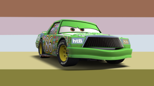 Chick Hicks from Cars doesn’t shower!