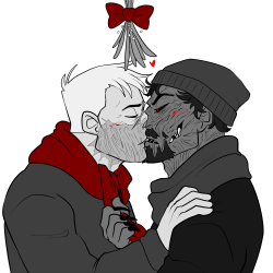 biteghost: mistletoe commission for @kerrigore :’’&gt;