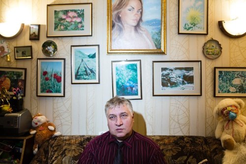 Kaliningrad, 2016. Portrait of Ivan Ivanovich, former OMON special forces soldier in Baltiysk is tod