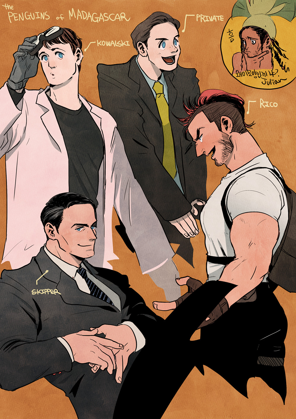 everything-will-be-fine-0u0:Human! Skipper, Rico, Kowalski and Private.