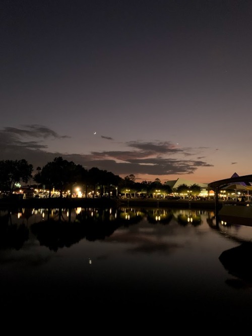 Sunset in Epcot.