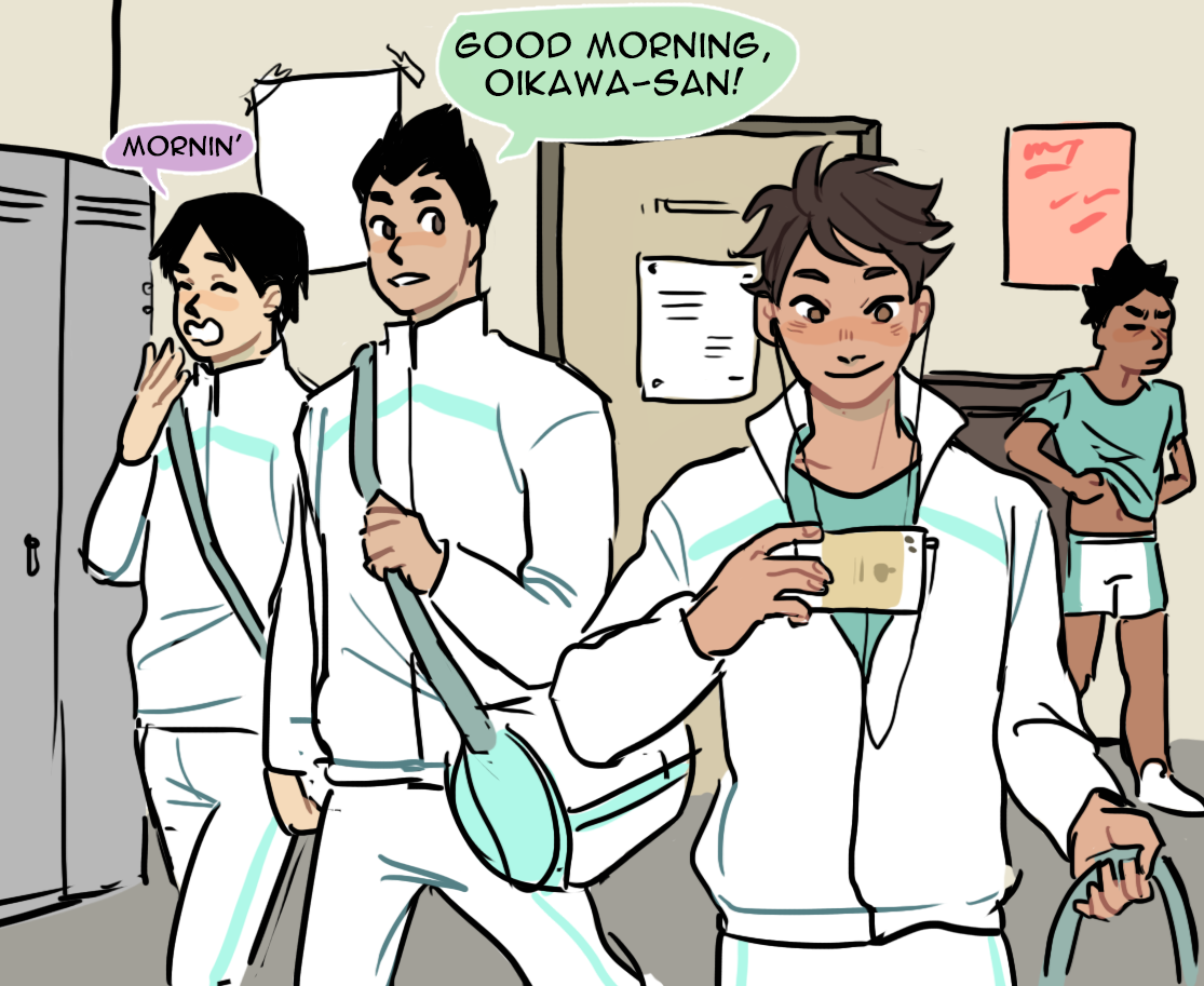 shounenkings:  my headcanon is that oikawa really loves horror stuff (+old school