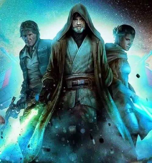 defunctalot:Luke , Han, and Leia….Outstanding star wars character art…If any one knows the artist pl