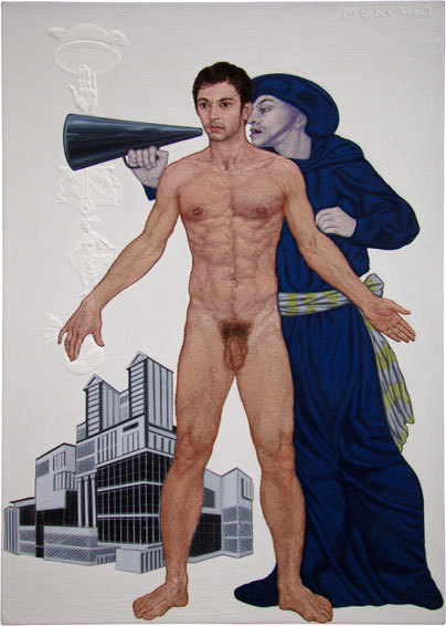 bitsakis:  Mercury, Acrylics on wood, 21 × 15, 2013 