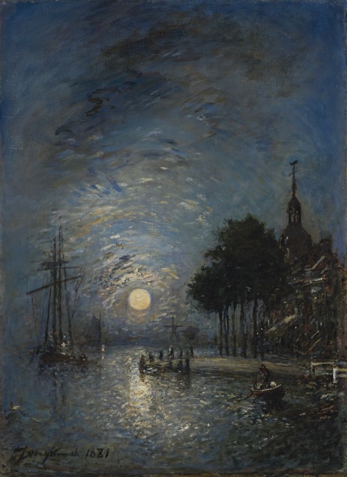 Le Port de Dordrecht au Crépuscule, Johan Barthold Jongkind, 1881.