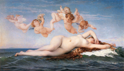 spiritsdancinginthenight:Various renditions of The Birth of Venus.(Sandro Botticelli, Alexandre Caba