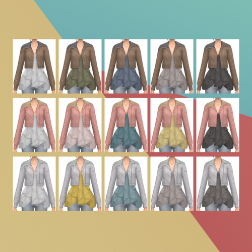 bustedpixels: Trend Ruffle Jacket S3 Conversion Base Game Compatible Non Default Base Game Compatibl