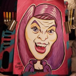 Another caricature of my purple lady.   #caricature