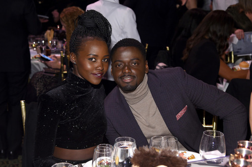 soph-okonedo:   Lupita Nyong'o and Daniel Kaluuya attend the The National Board Of Review Annual Awards Gala at Cipriani 42nd Street on January 9, 2018 in New York City  