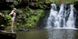 500pxpopularnude: The Ledge and the Waterfall