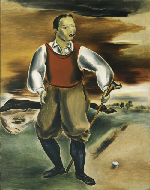 Self-Portrait as a Golf Player, Yasuo Kuniyoshi, 1927, MoMA: Painting and SculptureAbby Aldrich Rock