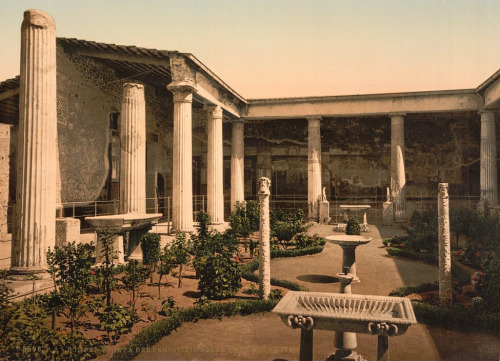 humanoidhistory:GREETINGS FROM POMPEII — Vintage visions of the ancient ruins of Pompeii, Italy, cir