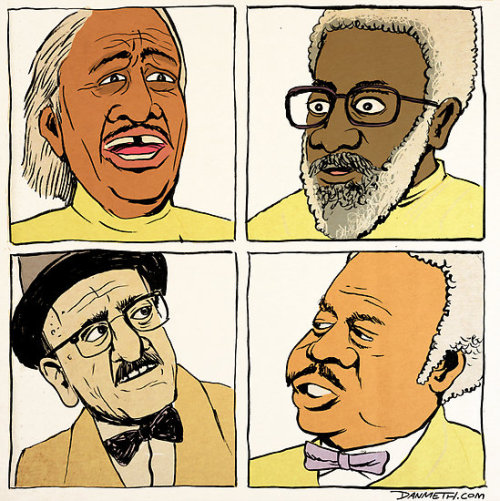 danmeth:  The Barbers from “Coming To America”  Now available as a print or poster. Or postcard! To send to your friend in Queens or Zamunda   