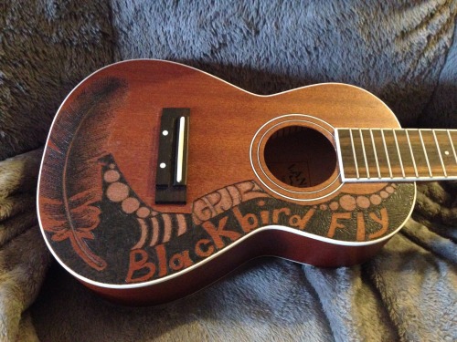 Original Wood burned ukulele. 