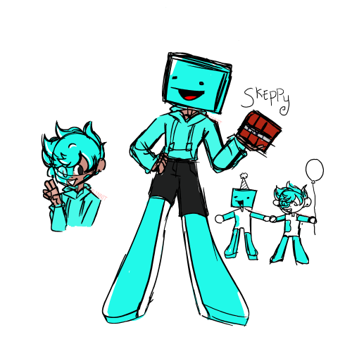 another drawpile drawing but this is when i was working out my skeppy design :]!!! hes funky