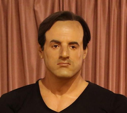 flight-to-mars:Unfortunate wax figures of Sylvester Stallone.