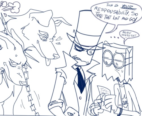 greysketchbluetide:  thanks for 100 followers i will make more of cerberus and flug ,dont worry  *( > u 0)