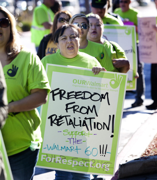 changewalmart:In Los Angeles, CA Walmart workers from 6 area stores went out on strike. They say t