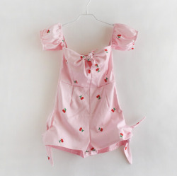 shopshopshop:  Cherry Romper ึ Use code “shopshopshop&ldquo; for 10% off of your order! 