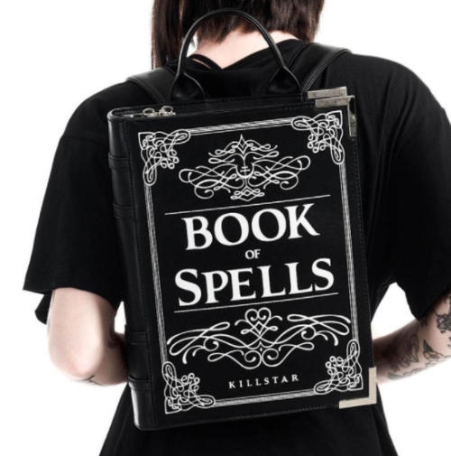 Omg it’s a book bag. AND A BOOK BAG I CANT IM DYING.Book of Spells Backpack | Killstar | $79