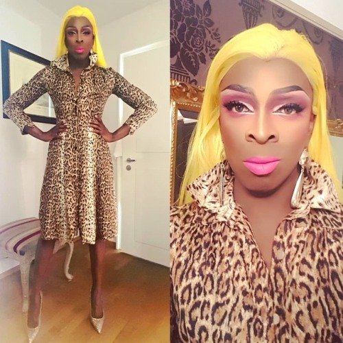 Pussycat Deluxe #pussy #dragqueen #leopardprint #animalprint #yellowhair #makeup #nyxcosmetics #kell