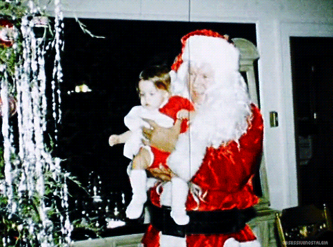 obsessivenostalgia:  For Lisa’s first Christmas her grandpa Vernon dressed up as
