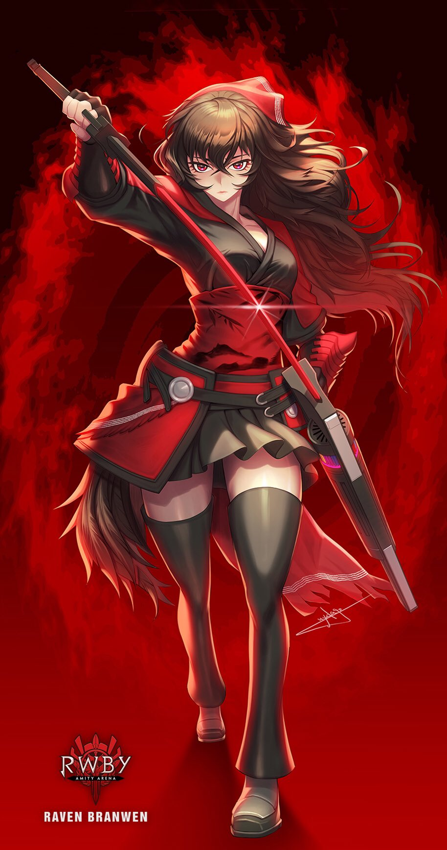 Rwby Conversations Raven Branwen S Card Art In Rwby Amity Arena As