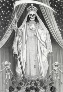 scribe4haxan:Santa Muerte (2010 / Charcoal