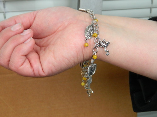 Updated my Fringe glyph code charm bracelet with a new chain so I would have room to incorporate the