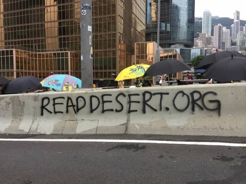 Some of the anarchist and anti-capitalist graffiti seen in Hong Kong during the protests over the pa