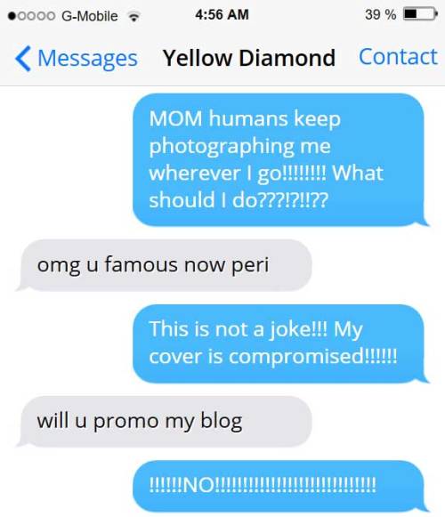 Looks like Yellow Diamond’s just gonna adult photos