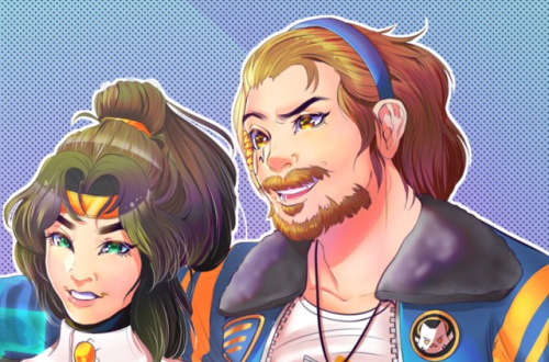 miametro - Drew a couple of cuties in Overwatch street casual...