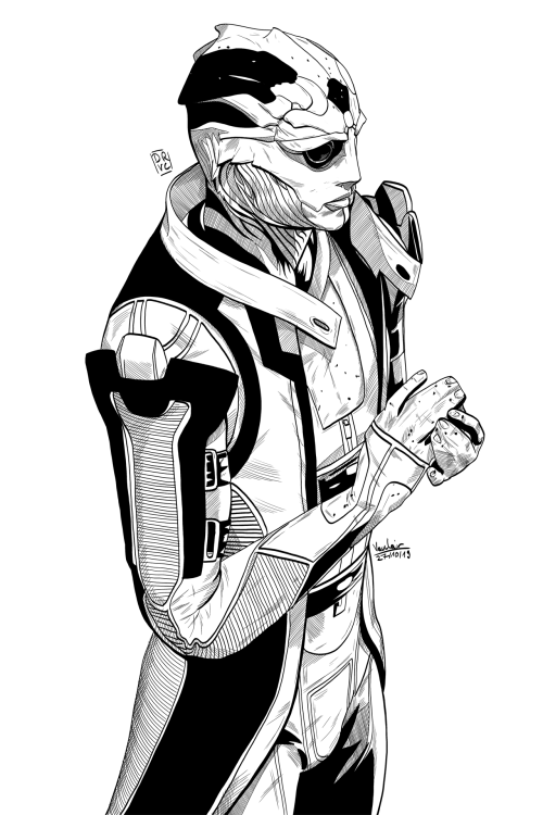 dr-vauclair-art: Vauclair’s Inktober Day 27 - Thane Krios 